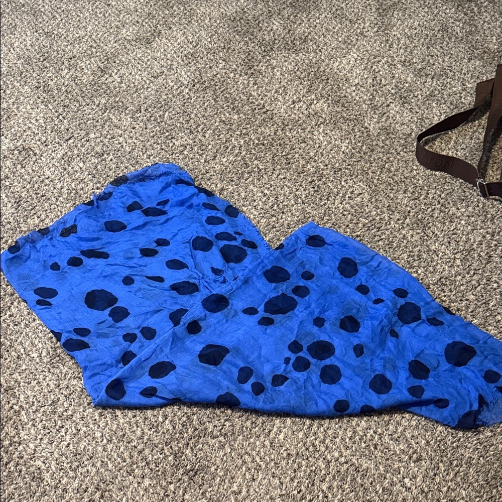 Blue Polka Dot scarf/ wrap